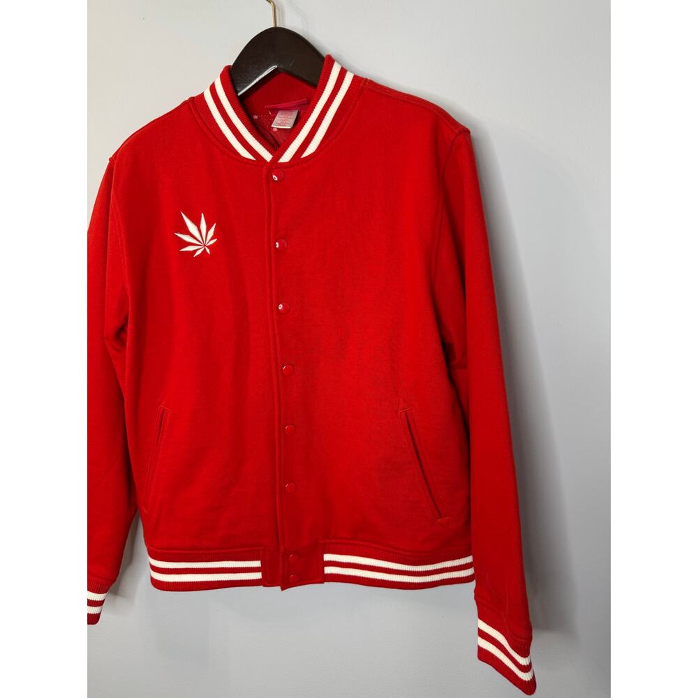 Medmen Red Versatile Bomber Jacket Unisex Sz XL - Picture 9 of 10